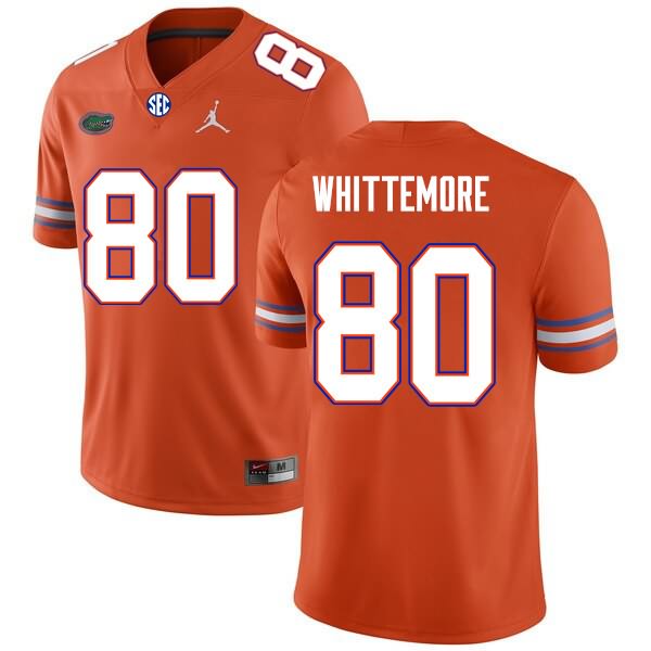 NCAA Florida Gators Trent Whittemore Men's #80 Nike Orange Stitched Authentic College Football Jersey NTM0664AF